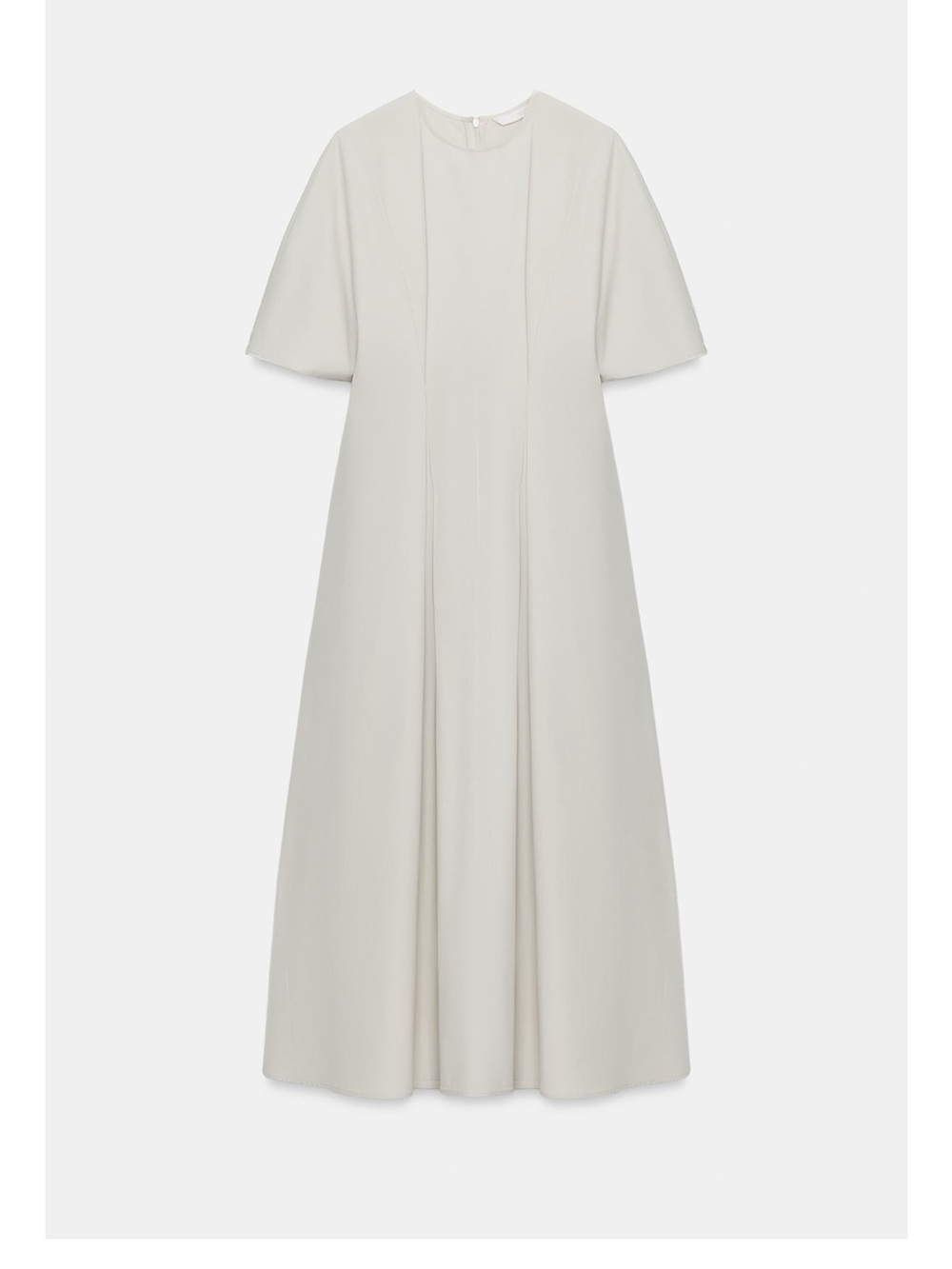 Minimalist 100% Cotton Pleated Poplin Dress - Picture 4 of 6